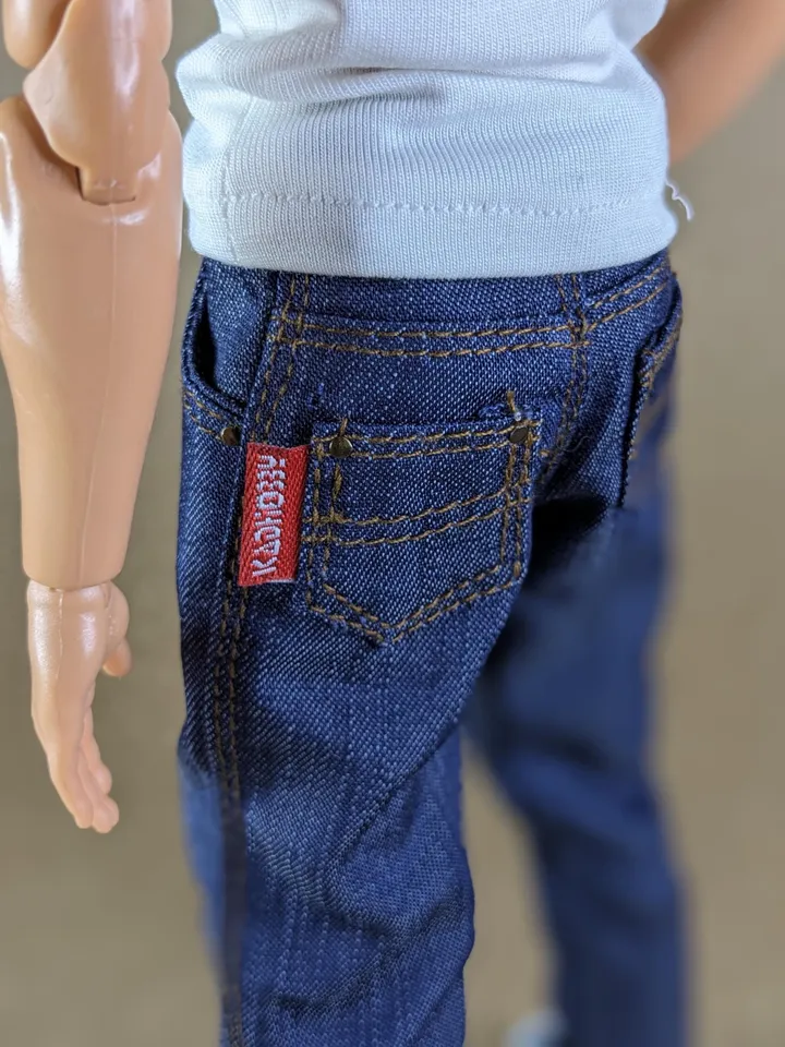 Classics blue jeans for 1/6 scale fashion male doll (Regular body)