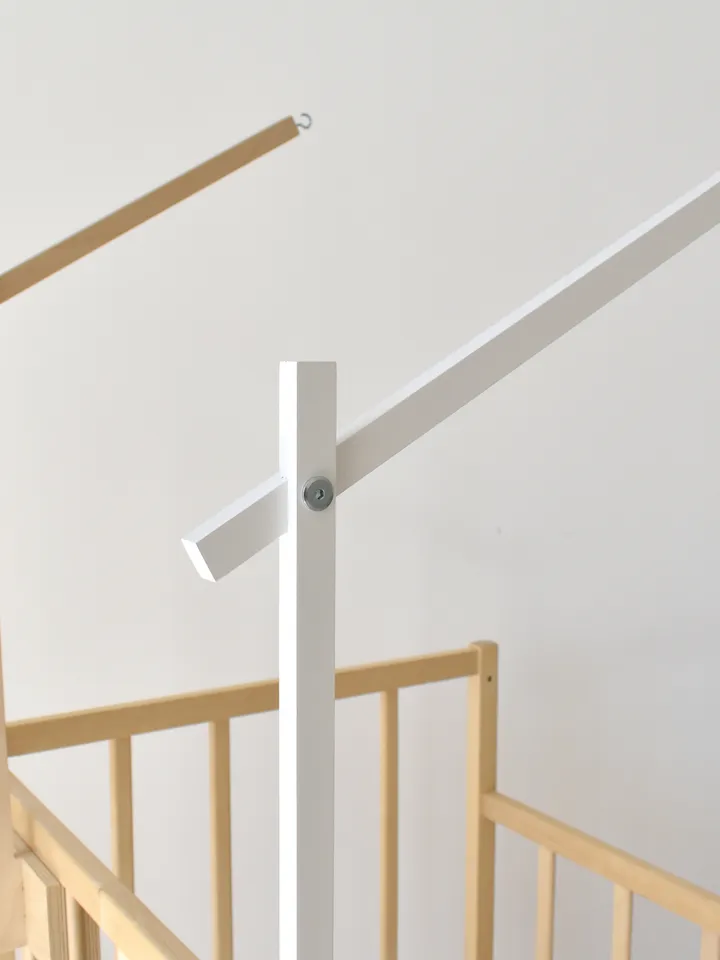 Wooden crib mobile arm, Baby cot accessory, Crib mobile attachment minimalism, Wooden mobile stand, Wooden mobile holder