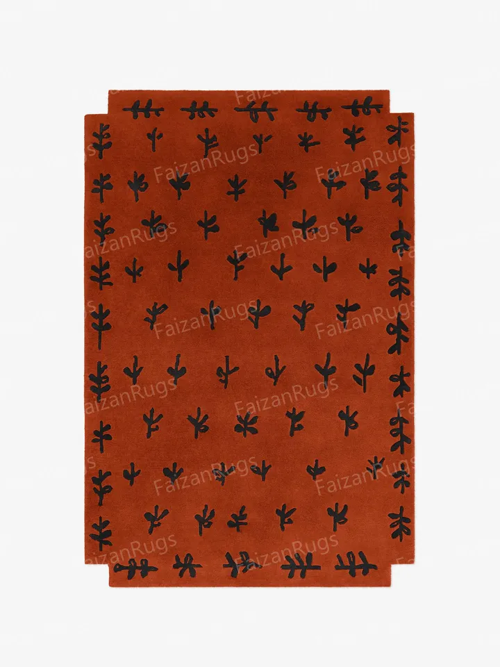 Buy 8x10 Anthropology Rugs I Home & Living I Floor Rugs l Home Decor l Hand Tufted Rugs l New Shape Carpet l Red Black Color in NZ Wool Rug