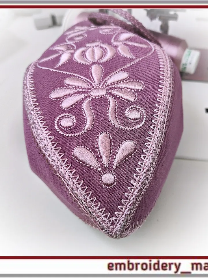 In the hoop Machine Embroidery Design floral pouch bag ITH by Embroidery Manavi 05