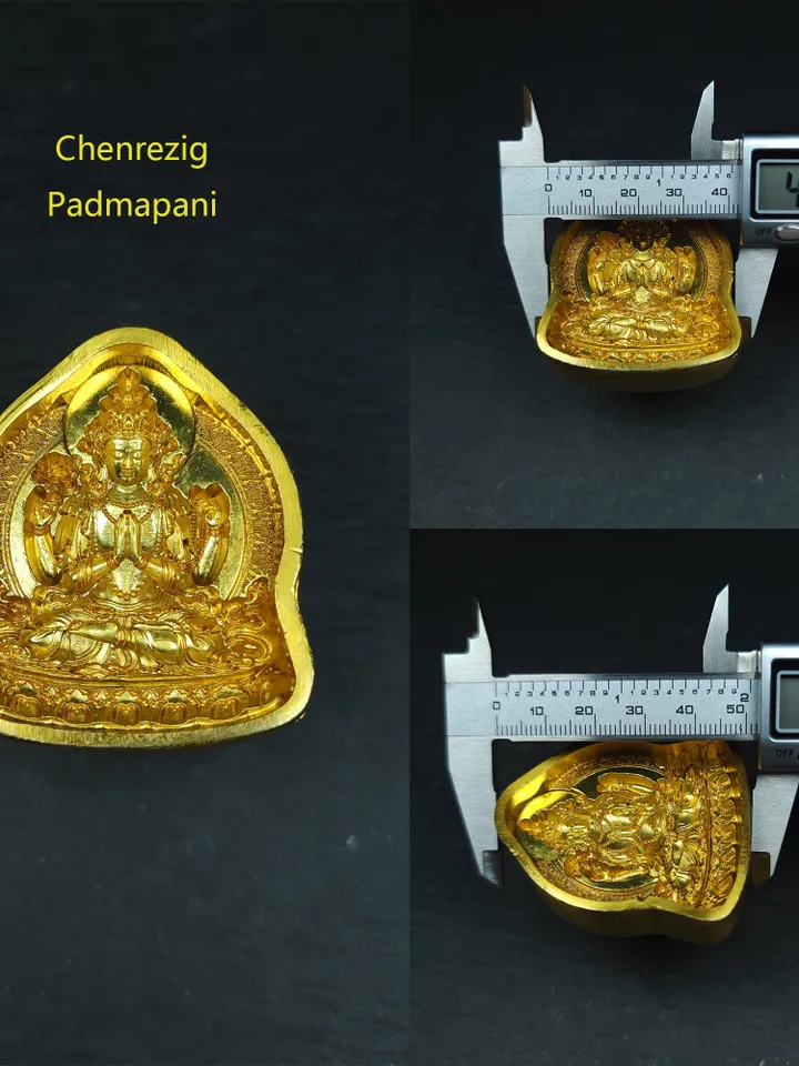 Authentic Tibetan Tsa Tsa Molds - 13 Types Mini Buddha Statue Clay Molds, Brass Molds for DIY Sacred Art, Decoration, and Spiritual Practice