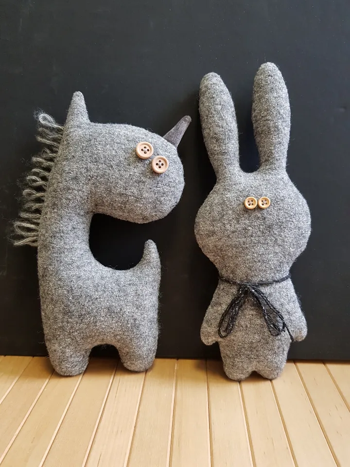 Rabbit Sewing Pattern pdf, digital tutorial in english, stuffed animal diy