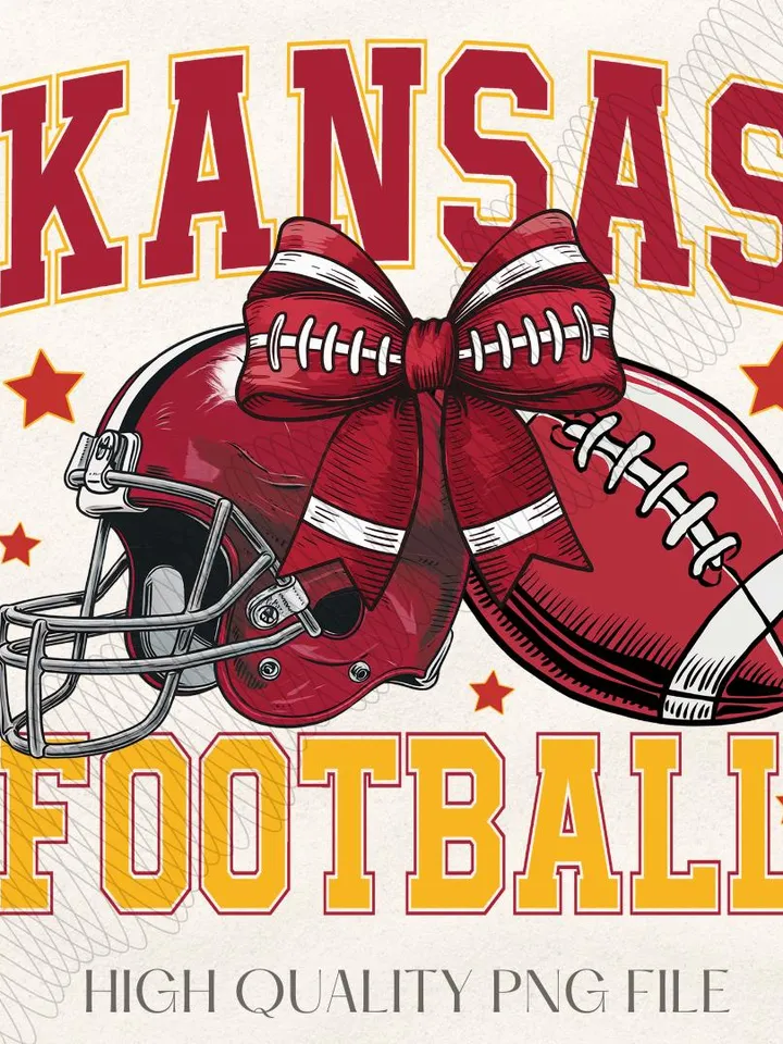 Football png, Coquette Football PNG, K City Football PNG, Football Team PNG, K City Football Sweatshirt, Football Digital Red Team Football