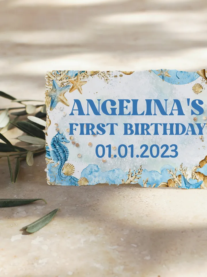 Editable Food Label ONEder the Sea First Birthday Label; Under the Sea Party; Ocean Party Birthday Template Instant Download; SE1