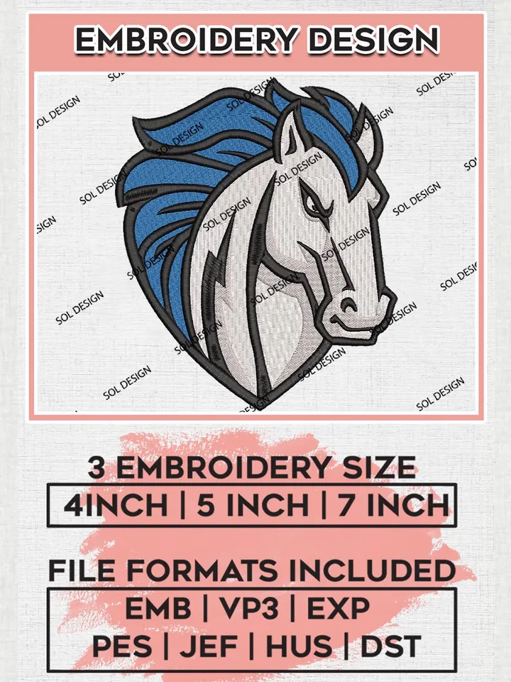 NCAA Alabama Huntsville Chargers Team Head Mascot Logo Embroidery Design Files, NCAA Alabama Huntsville Chargers Machine Embroidery, NCAA Teams, 3 sizes, NCAA Machine embroidery designs, Digital Download