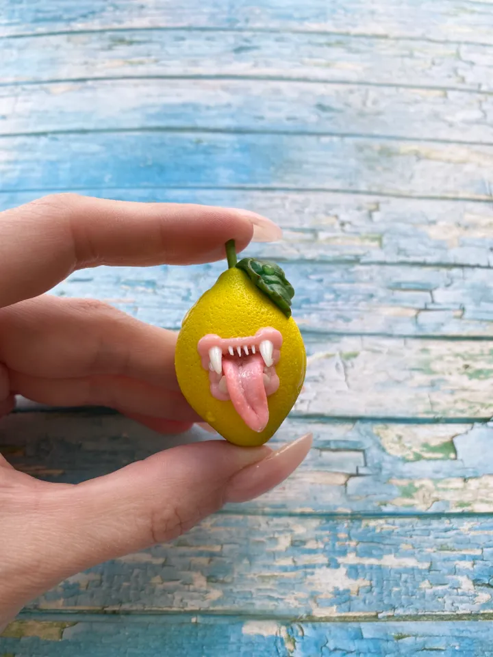 TUTORIAL Brooch Lemon with Polymer Clay