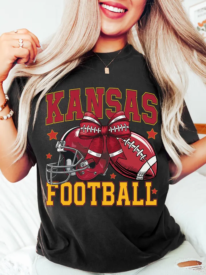 Football png, Coquette Football PNG, K City Football PNG, Football Team PNG, K City Football Sweatshirt, Football Digital Red Team Football
