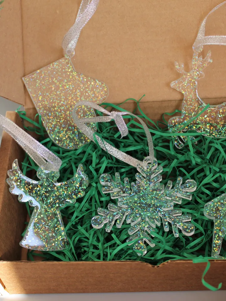 Christmas ornament, Set of Christmas tree toys, resin Christmas tree toys, Christmas gift idea