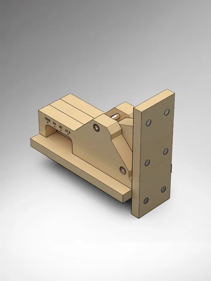 Adjustable Hand Saw Guide (PDF plan, dxf,svg)