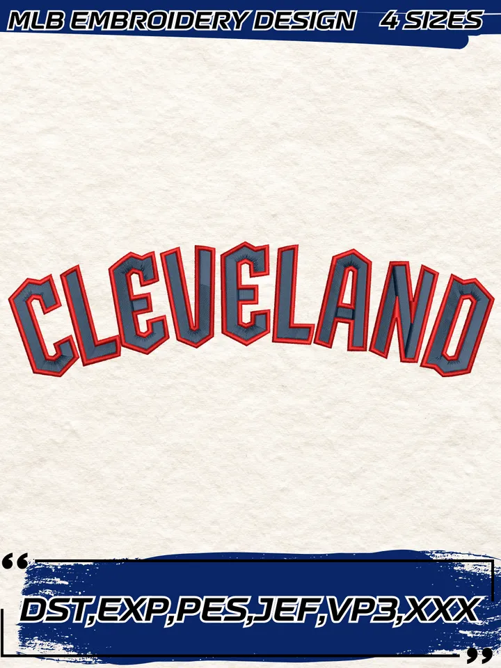 Cleveland Guardians Jersey Logo Embroidery Design,MLB Embroidery Design,Machine Embroidery Design File,4 Sizes, Digital Download