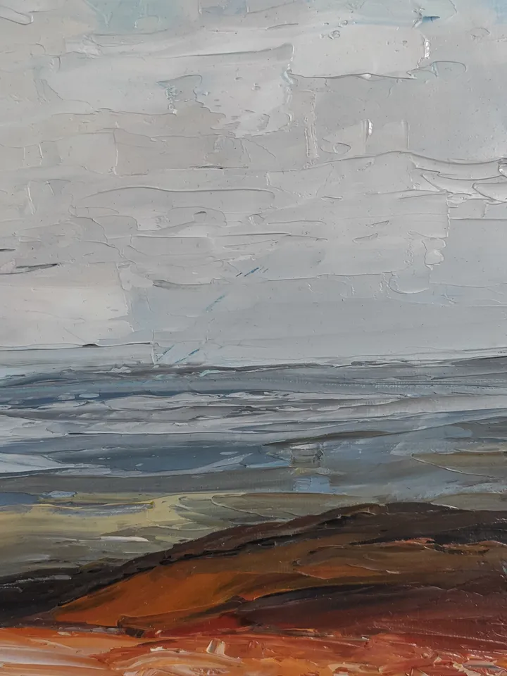 Oil painting textured landscape