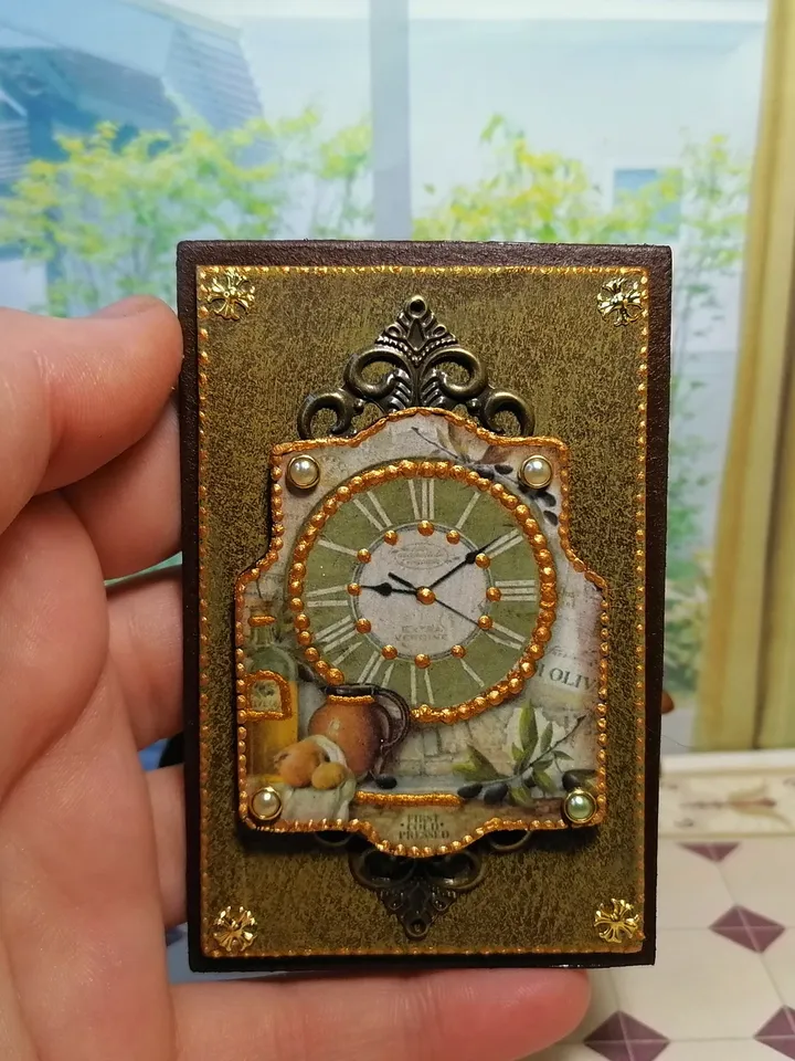 Panel. Imitation of hours. Puppet miniature.1:12 scale.