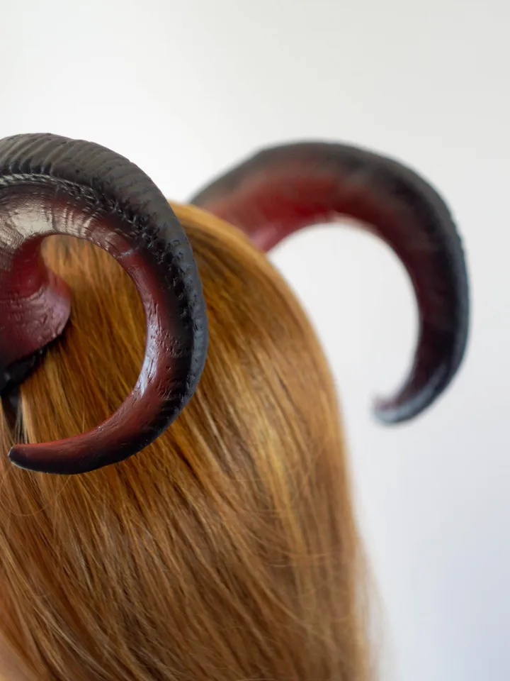 Ram Horns, Horns Headband, Twisted Ram Horns Headpiece for Halloween or Photoshoot, Realistic Fantasy Cosplay Horns