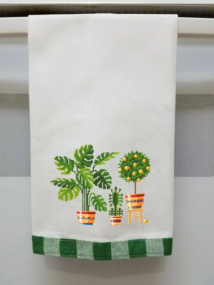Home plants cross stitch pattern download PDF Floral cross stitch chart, Easy small cross stitch sampler, Monstera leaf, Lemon Tree #P16