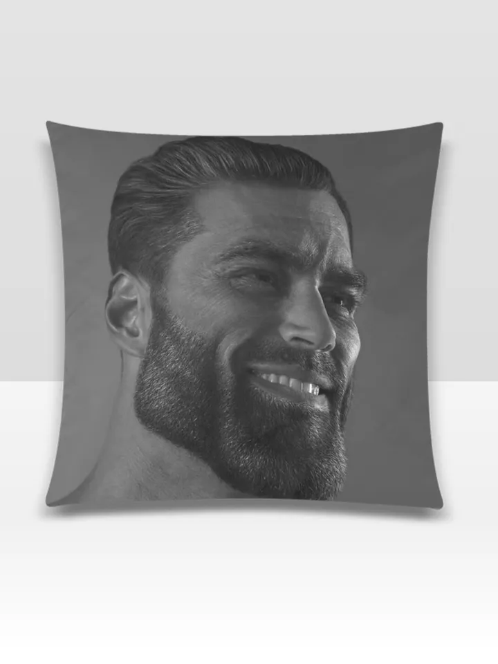 GigaChad Pillow Case (2 Sided Print)