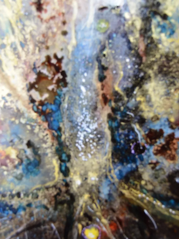 Abstract galaxy butterfly alcohol inks painting on yupo paper, original wall art,unique handmade home decoration,abstract artwork,gift.