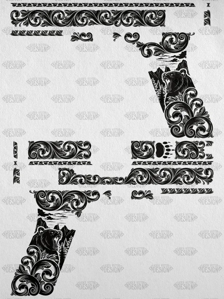 VECTOR DESIGN Glock 20 gen 4 Scrolls and bear