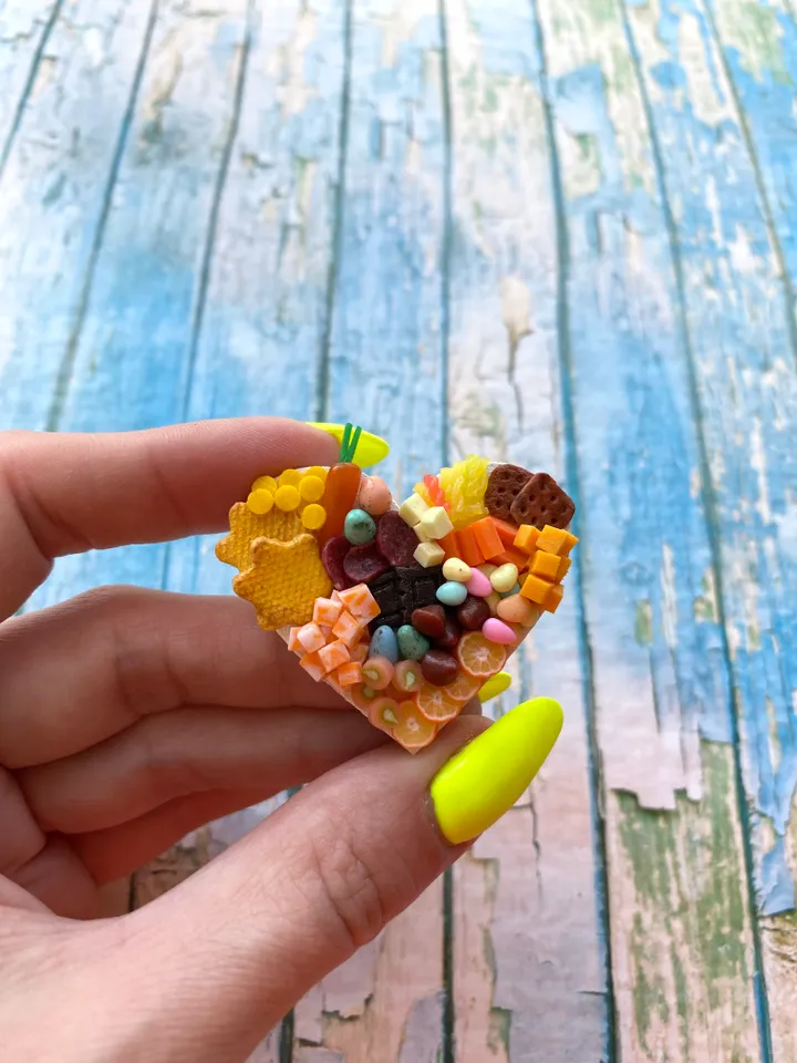 Miniature Easter Charcuterie Board with Polymer Clay