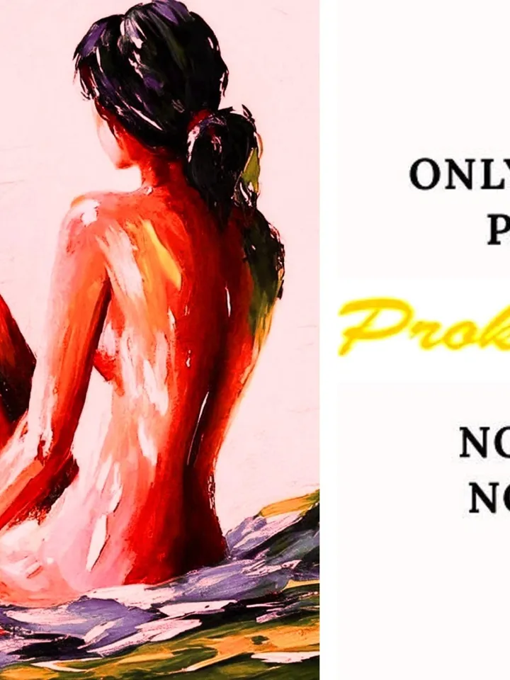 Girl Body Painting young woman Original Art woman Abstract Wall Art Gay Wall Decor Gifts for Him Personalized Gifts by ArtProkopaloSv