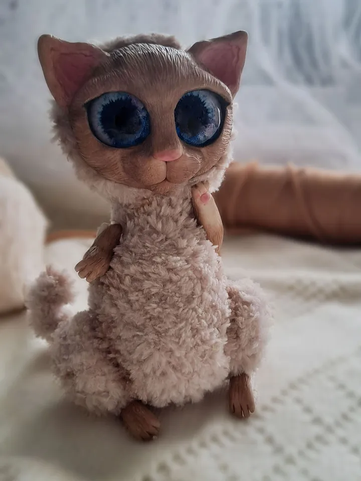 Cute cat doll, plush cat, little kitten, unique toy