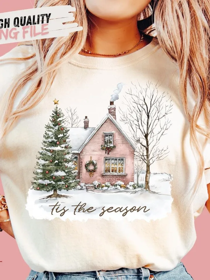 Retro Christmas png, Tis the Season Png, Santa Claus png, Watercolor Christmas png, Christmas sublimation, Merry Christmas, Christmas vibes