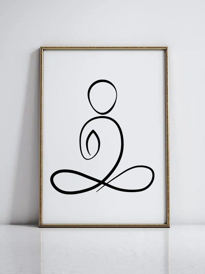 Lotus Pose, Lotus Yoga Pose, Yoga Pose, Yoga Studio Decor, Yoga Decor, Meditation, Minimal Poster Art, Yoga Poster, Yoga Art Print