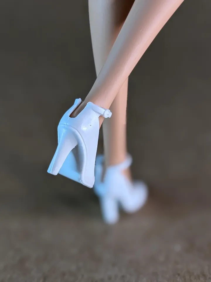 White high heel shoes for 1/6 scale female dolls