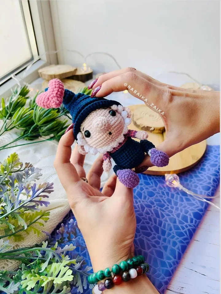 PDF Crochet Pattern Cute Gnome in love Crochet Gnome and Heart Amigurumi gnome pattern Crochet Heart Cute gnome Doll pattern Amigurumi doll