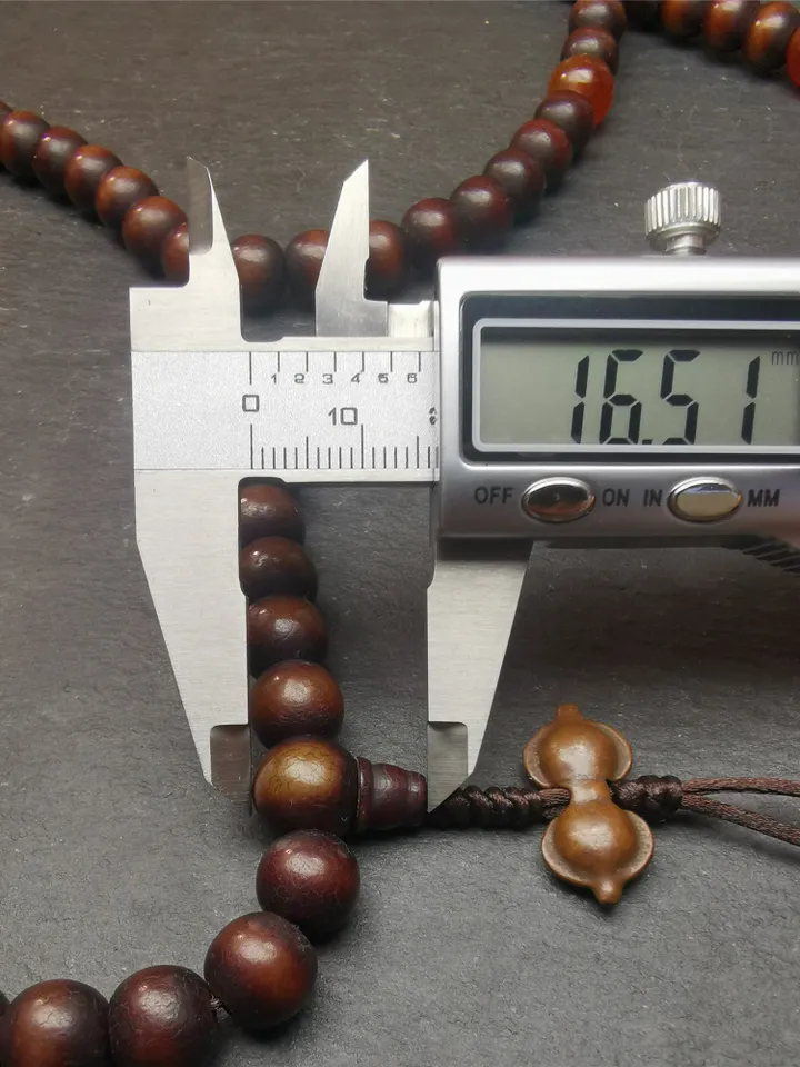 Gandhanra Old Tibetan 108 Prayer Beads,9.6mm Bodhi Root Bead Mala Necklace,39" Length