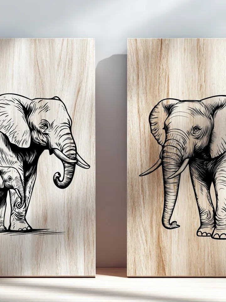 Vector 20 Elephant Design Bundle cute Elephant PNG for Sublimation Elephant SVG file for cricut, Elephant Laser Cut file for engraving