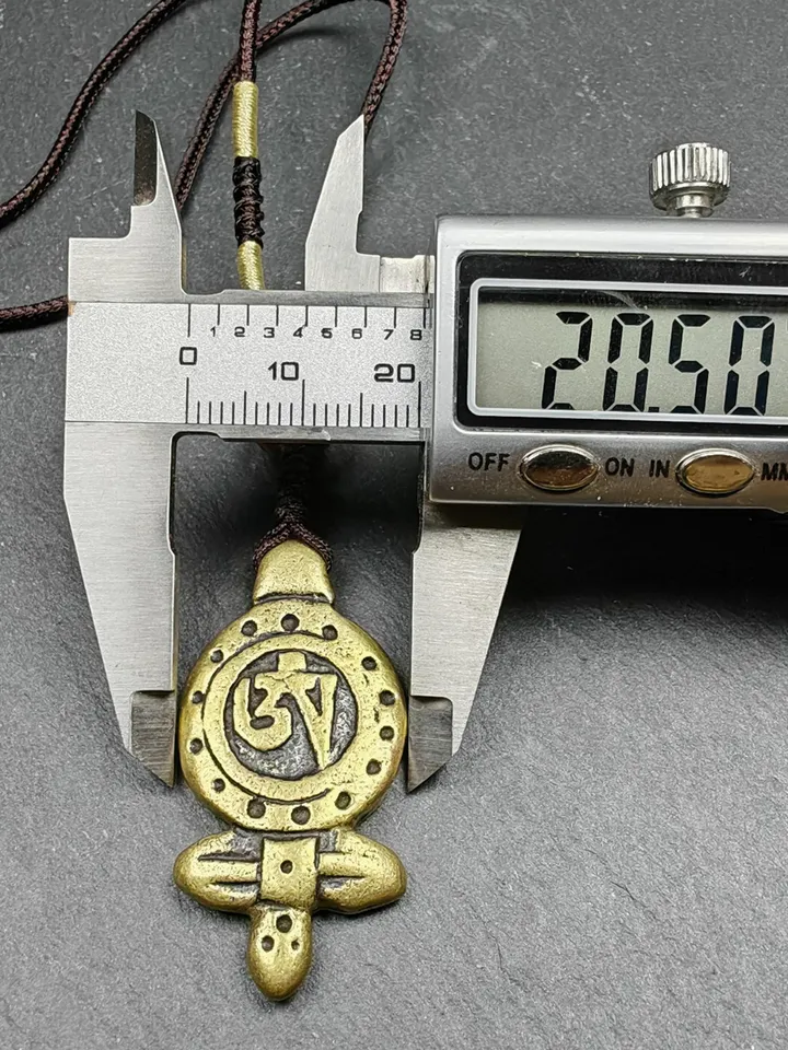 Gandhanra Handmade Tibetan Buddhism Amulet - Vajra Pendant with OM Symbol - Spiritual Gift