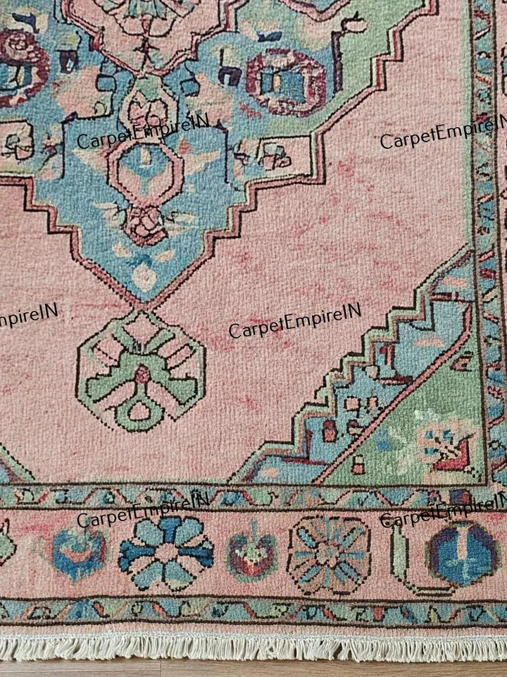 Antique Pink Oushak Hand Knotted Rug 4x6,5x8 6x9,8x10,9x12,10x14 ft Handmade Rugs for Living Room, decor gift - Exquisite Contemporary rug.