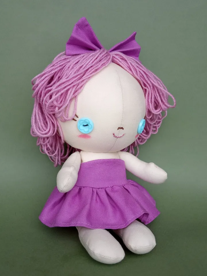 Doll Sewing Pattern With Step-By-Step Tutorial (2 sizes)