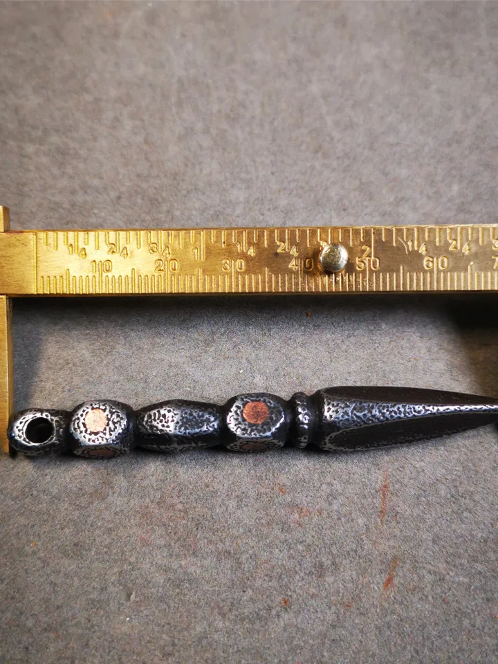 Gandhanra Handmade Tibetan Amulet ,Kila(Dorje Phurba) , Trantic Buddhism Ritual Implement Pendant,Made of Cold Iron,4.0"