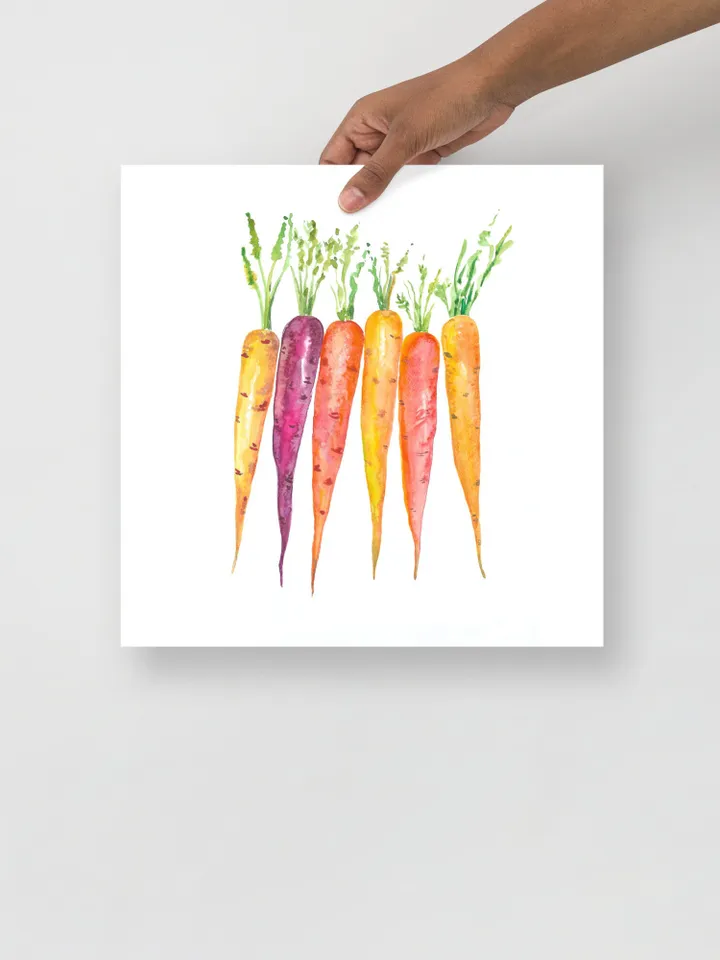 Carrot Watercolor Painting Vegetable Wall Art Food Art Print Garden Kitchen Art Print Easter Carrot Art Print Garden Fruits Prints Art Print