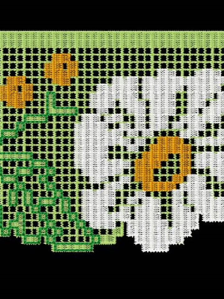 FSL Crochet Daisies 3 Sizes Embroidery Design