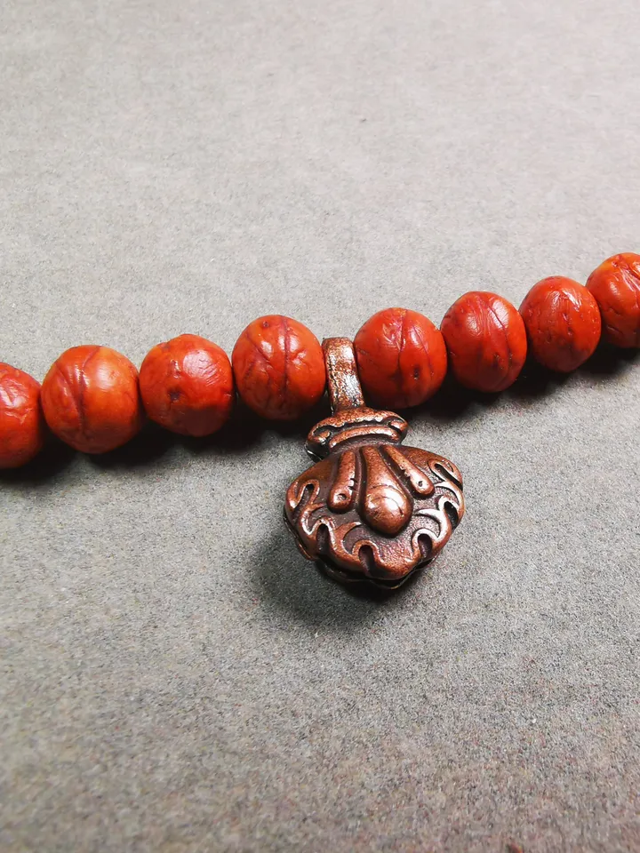 Gandhanra Handmade Buddhist Mala Counter Clip,Bum Counter Clip for Prayer Beads,Mani Jewel/Wish-Fulfilling Cintamani Shape,Mala Accessories