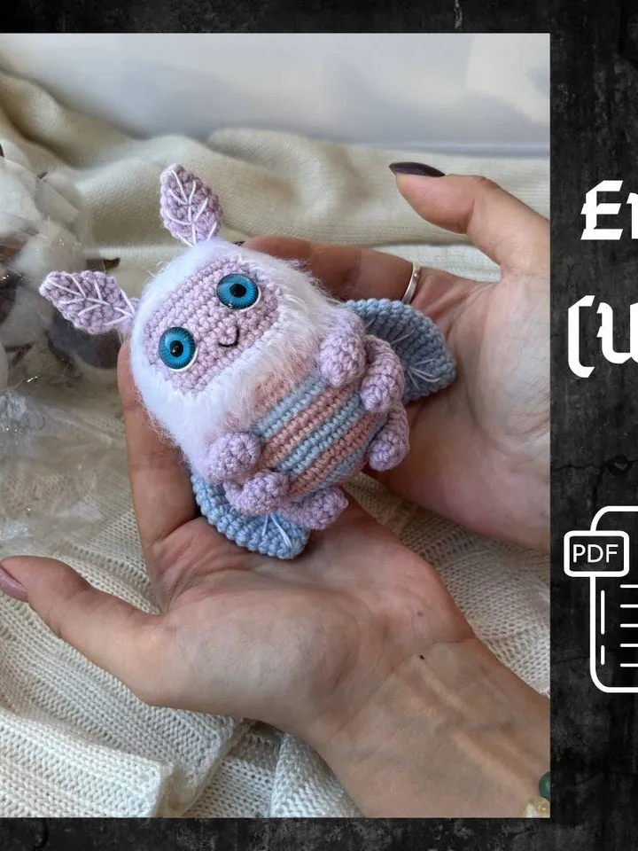 PDF Crochet Pattern Butterfly, Amigurumi Moth, Amigurumi Butterfly, Butterfly doll, Cute monster Moth, amigurumi animal