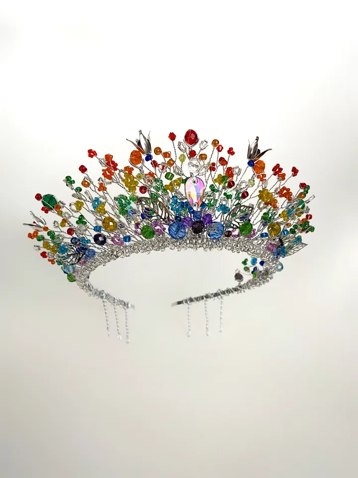 Rainbow crown, Rainbow headpiece, Multicolour tiara, LGBT accessories, LGBT crown, Rainbow tiara, Pride accessories, LGBTQ headpiece, Multicolour accessories