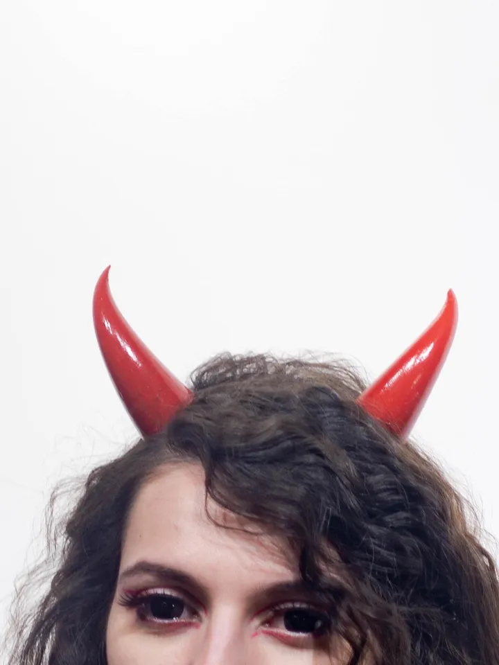 Small Devil Horns, Devil Horns Headband for Halloween, Photoshoot, Red Devil Horns, Realistic Fantasy Cosplay Horns