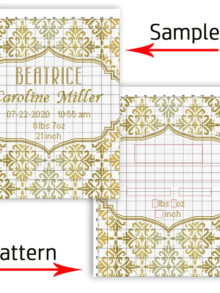 Anniversary cross stitch. Birthday cross stitch pattern. Modern Cross Stitch. Border cross stitch.