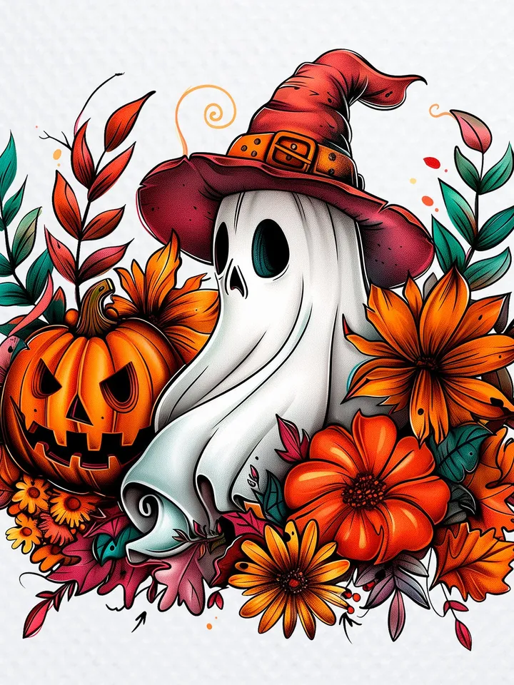 8 Cute Ghost PNG Bundle, halloween Clipart for sublomation, Fall PNG, Pumpkins clip art, Autumn Sublimation Design, Trending png