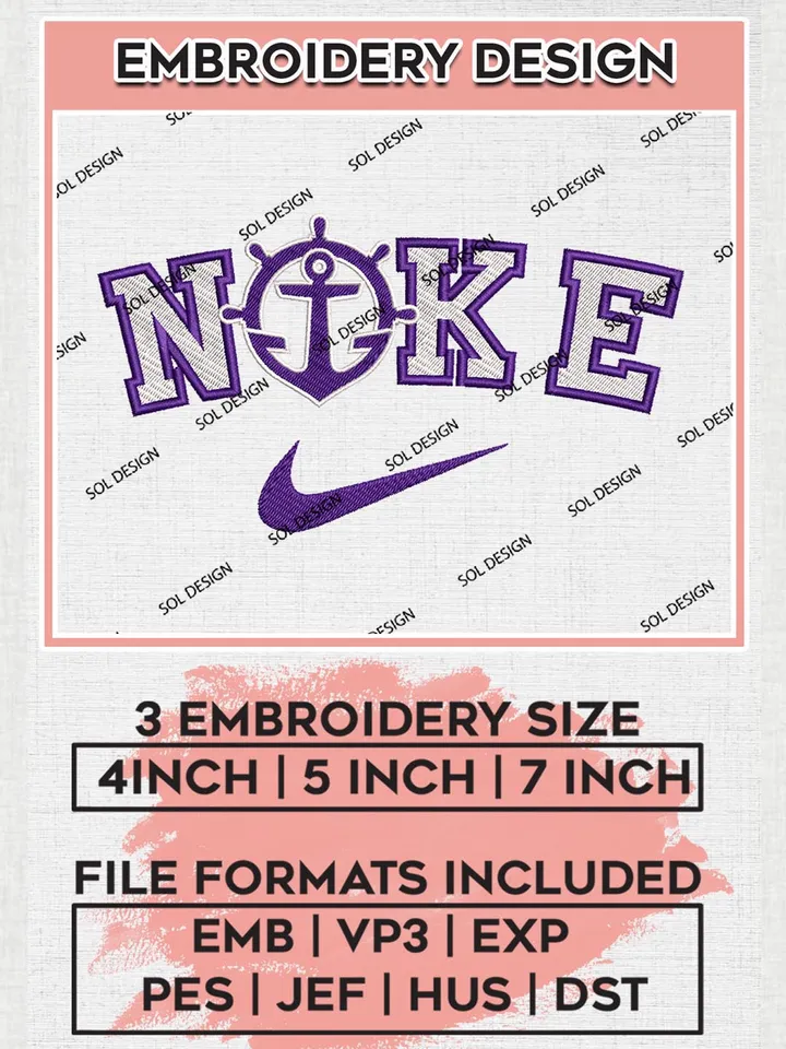 Nike Portland Pilots Machine Embroidery Design, NCAA Portland Pilots Embroidery Design files, NCAA Embroidery Designs, NCAA Machine Embroidery Designs, Digital Download
