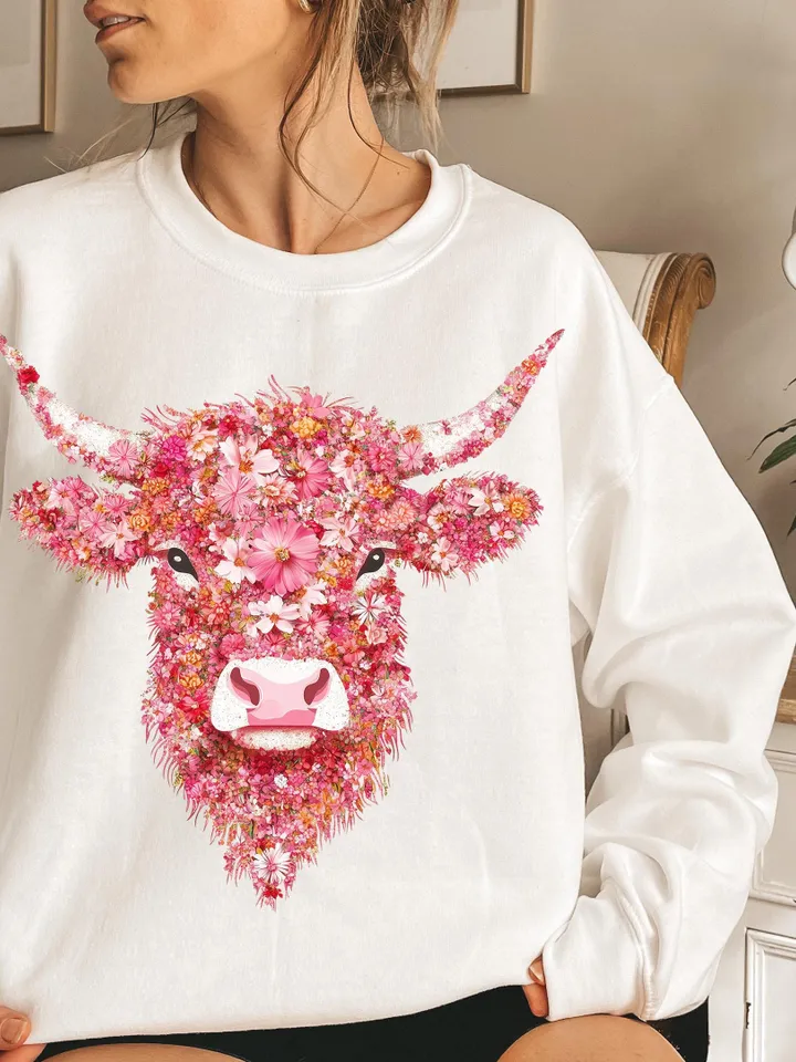 Floral Highland Cow valentine png, Valentine Highland Cow png, valentine png, Cow Lover Png, Highland Cow Png,Western Valentine Png