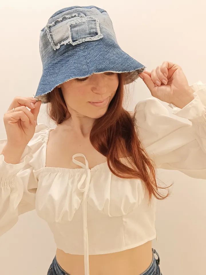 Denim bucket hat