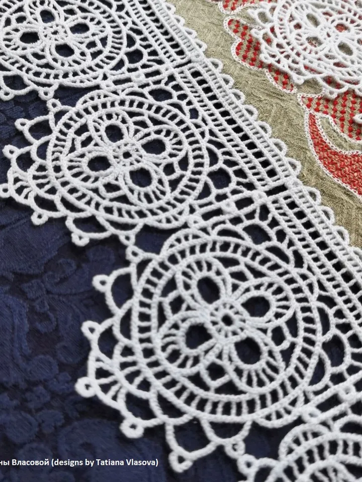 "Lace Fringe" design for a professional embroidery machine
