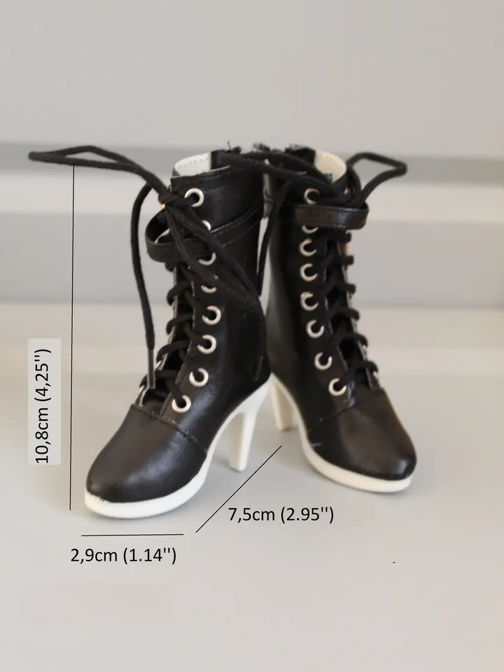 BJD Doll Shoes - 7,5 cm doll Shoes –Leather high-heeled Shoes for 1/3 1/4 SD BJD Doll - Christmas gift idea