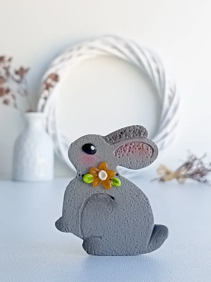 Bunny brooch/Little Bunny Brooch/Cute bunny birthday's gift/Children's brooch/Animal gift/Polymer clay bunny brooch/Brooch on the hat