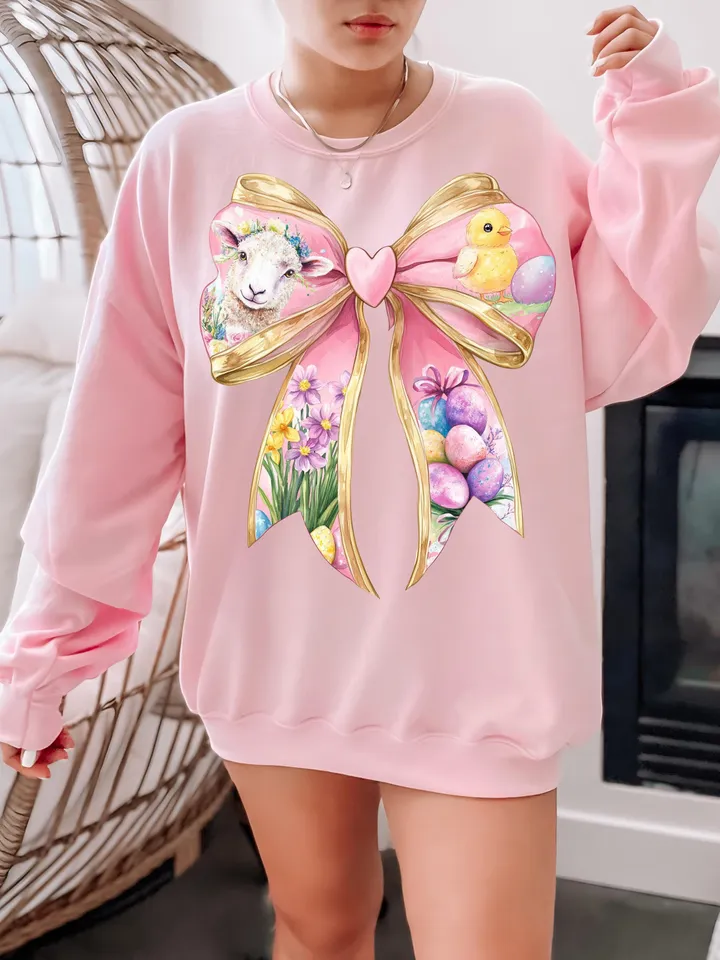 Easter Coquette PNG, Happy Easter Png, Bunny Bow Png, Retro Easter Png, Easter Bunny Png, Floral Spring Png,Easter Shirt Design, Girl Easter