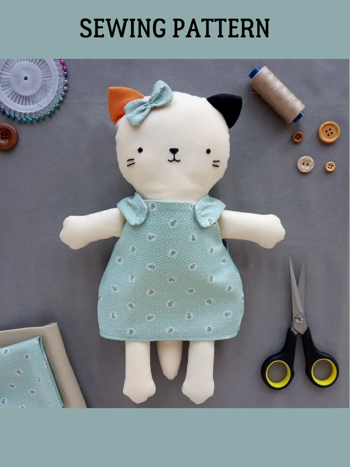 Cat Doll Sewing Pattern PDF